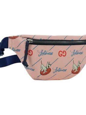 GUCCI GG Supreme Jetsons Collaboration Body Bag PVC Pink 502095 Auth BA11289V